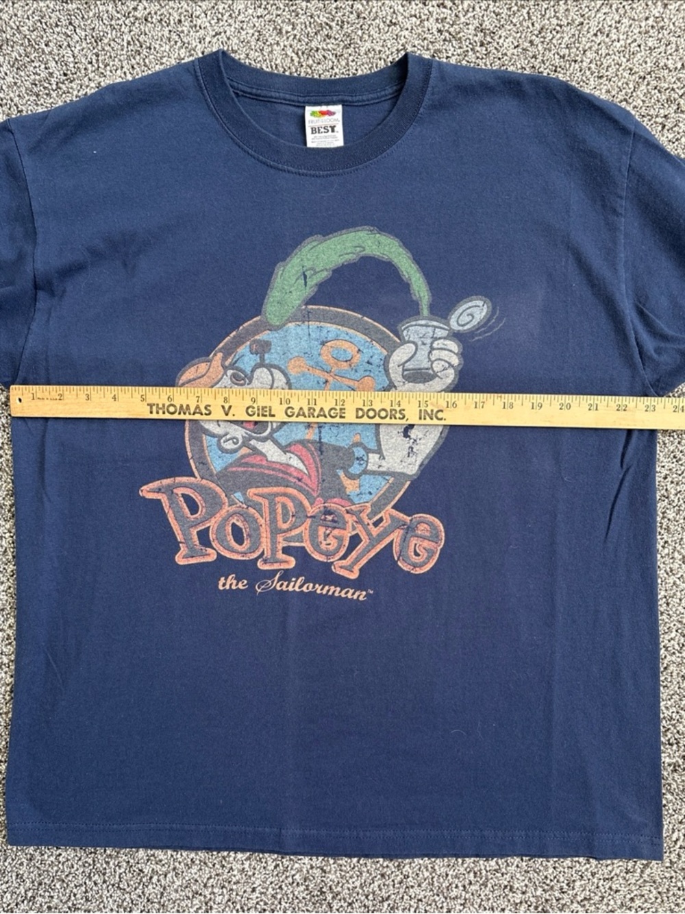 Fruit Of The Loom Popeye the Sailorman T Shirt Size XL Blue Graphic Print - Picture 7 of 8